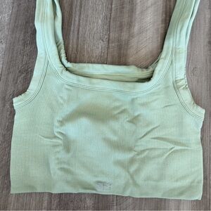 SET Active SculptFlex Light Green Ribbed Tank Top
